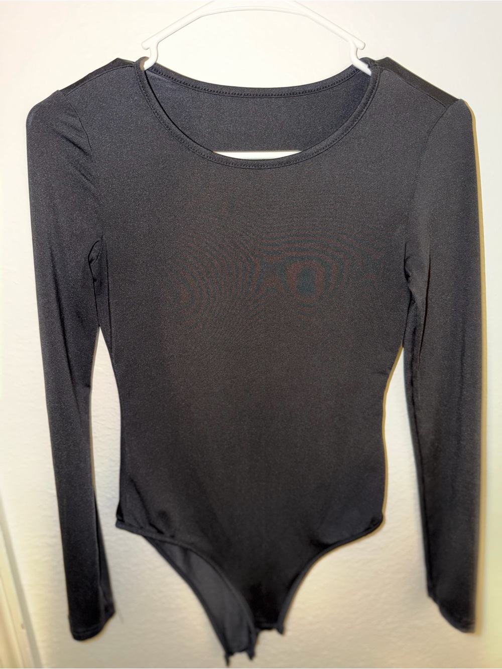SHEIN Black Long Sleeve Scoop Neck Bodysuit